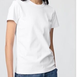 Uniqlo U Women White Crew Neck Short Sleeve Cotton T-Shirt XL 483456